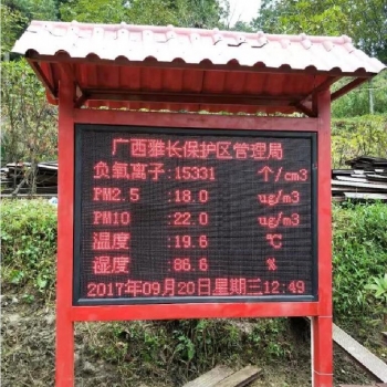 公園負(fù)氧離子監(jiān)測設(shè)備